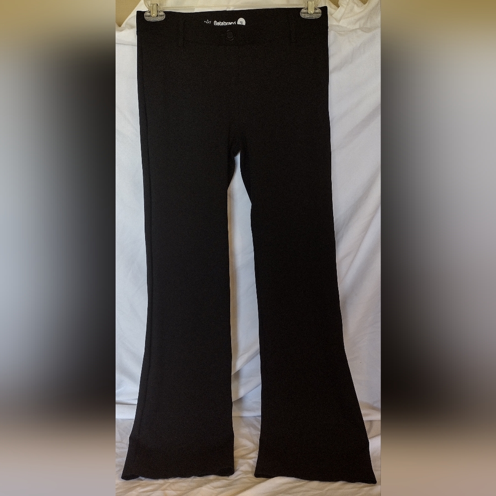 Betabrand Black Boot-cut Classic Dress Yoga Pant - Size M